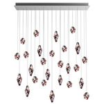 Fragments Linear Multi Light Pendant - Anthracite / Black Fragmentglass