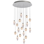 Fragments Round Multi Light Pendant - Anthracite / White Fragmentglass