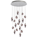 Fragments Round Multi Light Pendant - Anthracite / Black Fragmentglass