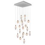 Fragments Square Multi Light Pendant - Anthracite / White Fragmentglass