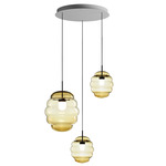 Blimp Multi Light Pendant - White / Amber