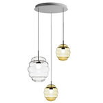 Blimp Multi Light Pendant - White / Amber / Clear