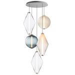 Buoy Multi Light Pendant - White / Smoke / White / Clear