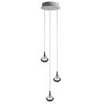 Stellar Dust Round Multi Light Pendant - Anthracite / Clear