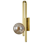 Cronus Wall Sconce - Vintage Polished Brass / Light Bronze