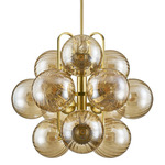 Cronus Chandelier - Vintage Polished Brass / Light Bronze