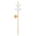 Evander Wall Sconce - Vintage Gold Leaf / Gesso White