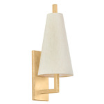 Tirana Wall Sconce - Vintage Gold Leaf / Natural Silk