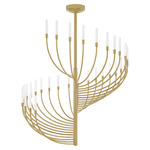 Amalthea Swirl Chandelier - Vintage Brass