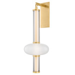 Corbin Wall Sconce - Vintage Brass / Clear / White