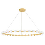 Linus Chandelier - Vintage Brass / White