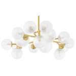 Glasgow Chandelier - Vintage Polished Brass / Remolino Blanco