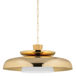 Ravenna Pendant - Vintage Brass / White