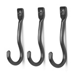 Curvature Mini Wall Hook - Set of 3 - Black Brass