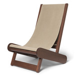 Hemi Lounge Chair - Dark Stained Beech / Natural Linen