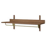 Sector Rack Shelf - Smoked Oak / Brass