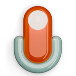Deco Eclair Wall Sconce - Orange / Sky Blue