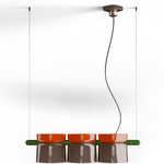 Deco Yakitori Multi-Light Pendant - Orange / Mocha / Green