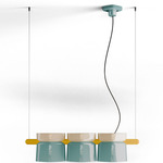 Deco Yakitori Multi-Light Pendant - Cream / Light Blue / Sand Grey