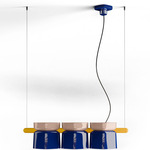 Deco Yakitori Multi-Light Pendant - Sand Grey / Blue / Yellow