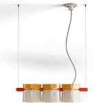 Deco Yakitori Multi-Light Pendant - Cream / Sand Grey / Red