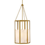 Veleta Pendant - Lacquered Brass / Alabaster