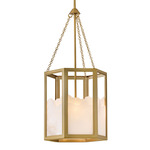 Veleta Pendant - Lacquered Brass / Alabaster