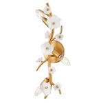 Azalea Wall Sconce - Brass / White
