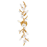 Azalea Wall Sconce - Brass / White