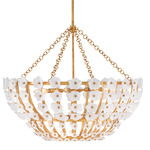 Azalea Chandelier - Brass / White