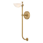 Merit Wall Sconce - Heritage Brass / White