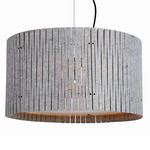 Kerflights Drum Felt Pendant - Black / Gray Felt