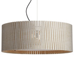 Kerflights Drum Felt Pendant - Black / Beige Felt