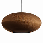 Disc Scraplights Pendant - Black / Natural