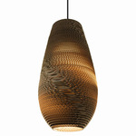 Drop Scraplights Pendant - Black / Natural