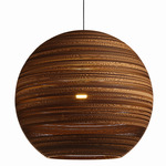 Moon Scraplights Pendant - Black / Natural