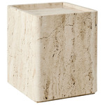 Pietra Side Table - Neutral White Travertine