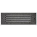 Hardy Island 12V Flush Step Light - Satin Black / Etched Glass