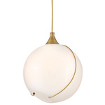 Skye Pendant - Heritage Brass / Opal