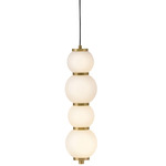 Trigo Pendant - Lacquered Brass / Etched Opal