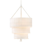 Baya Multi-Tier Chandelier - Textured Plaster / Off White