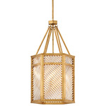 Sura Pendant - Distressed Brass / Clear