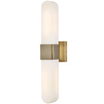 Cotes Bathroom Vanity Light - Lacquered Brass / Etched Opal