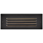 Dash 120V Flush Outdoor Brick Light - Black Stainless Steel / Frosted