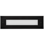 Dash 120V Flush Outdoor Brick Light - Black Stainless Steel / Frosted