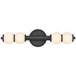 Trigo Wall Sconce - Black / Etched Opal