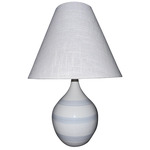 Scatchard Table Lamp w/Cone Shade - Gray Sky / Cream
