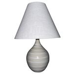 Scatchard Table Lamp w/Cone Shade - Natural Spiral / Cream