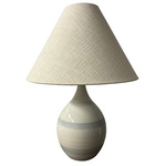 Scatchard Table Lamp w/Cone Shade - Gray Sky / Cream