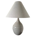 Scatchard Table Lamp w/Cone Shade - Natural Spiral / Cream